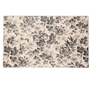 GUCCI Herbarium Pet Feeding Mat Leather Black & Cream Designer NWB